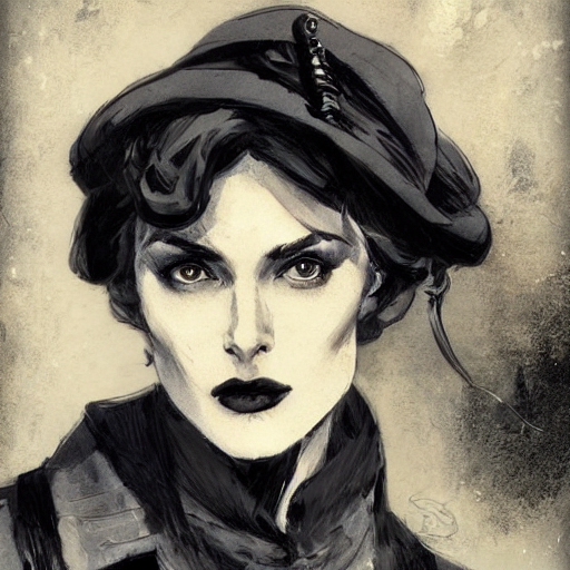 AI generated: Stable Diffusion prompt: Concept art of a beautiful female industrial 1900s... (Stable Diffusion - Portraits)