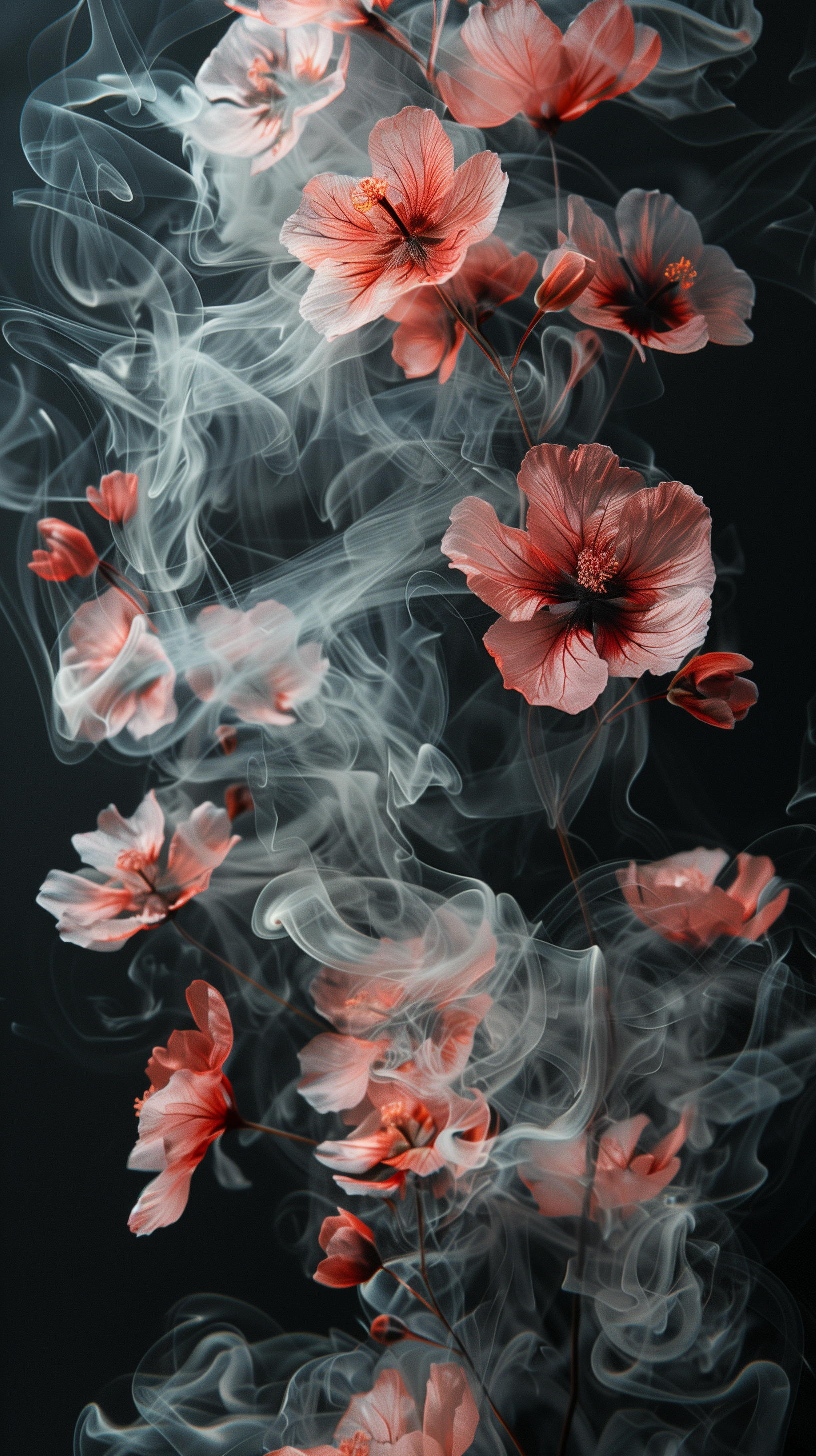 AI generated: Midjourney prompt: surreal image, smoke rises in floral patterns, tra... (Midjourney - Photography)