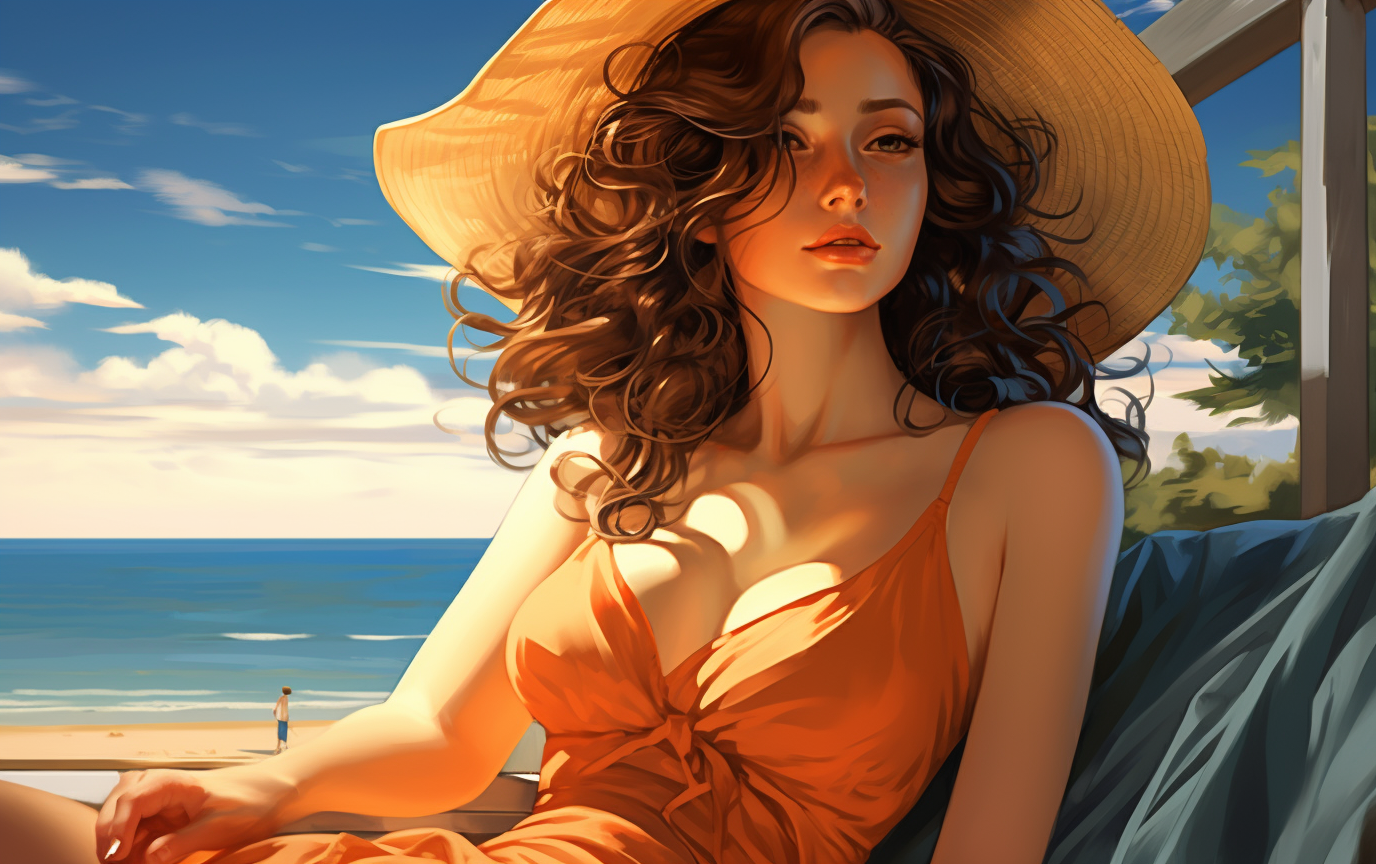 صورة مولدة بالذكاء الاصطناعي: Summer Vibes (نموذج Midjourney - أنمي)
