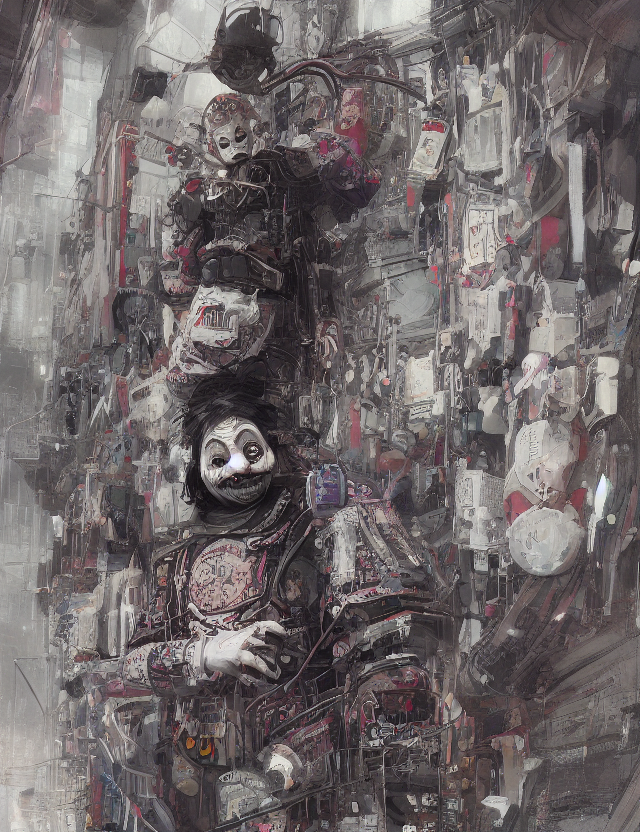 Stable Diffusion prompt: by kyoto animation, very creepy ...
