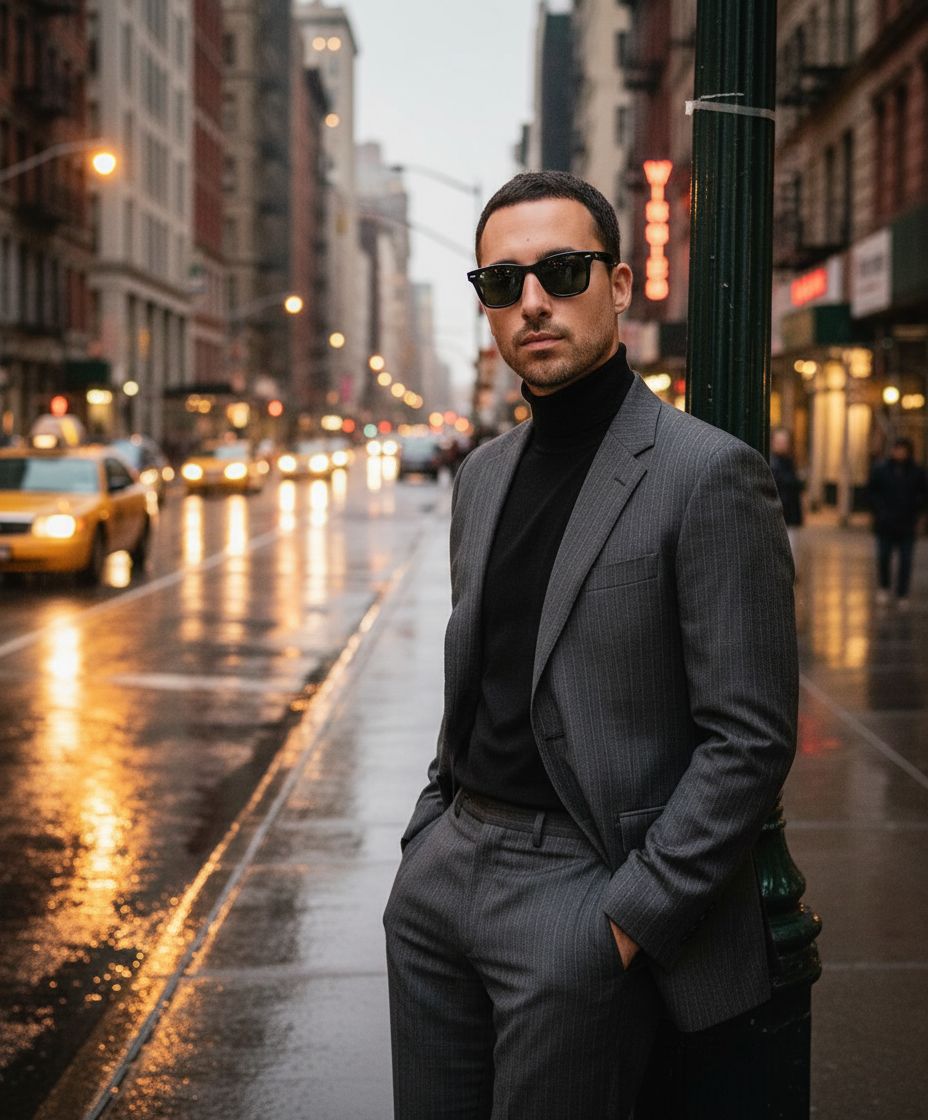 Nano Banana prompt: A high-fashion Vogue-style photoshoot of a man pos... - Nano Banana
