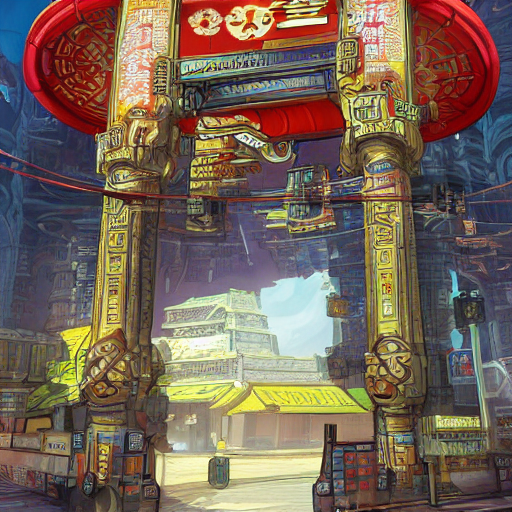 Stable Diffusion prompt: chinese style ancient temple Mec...