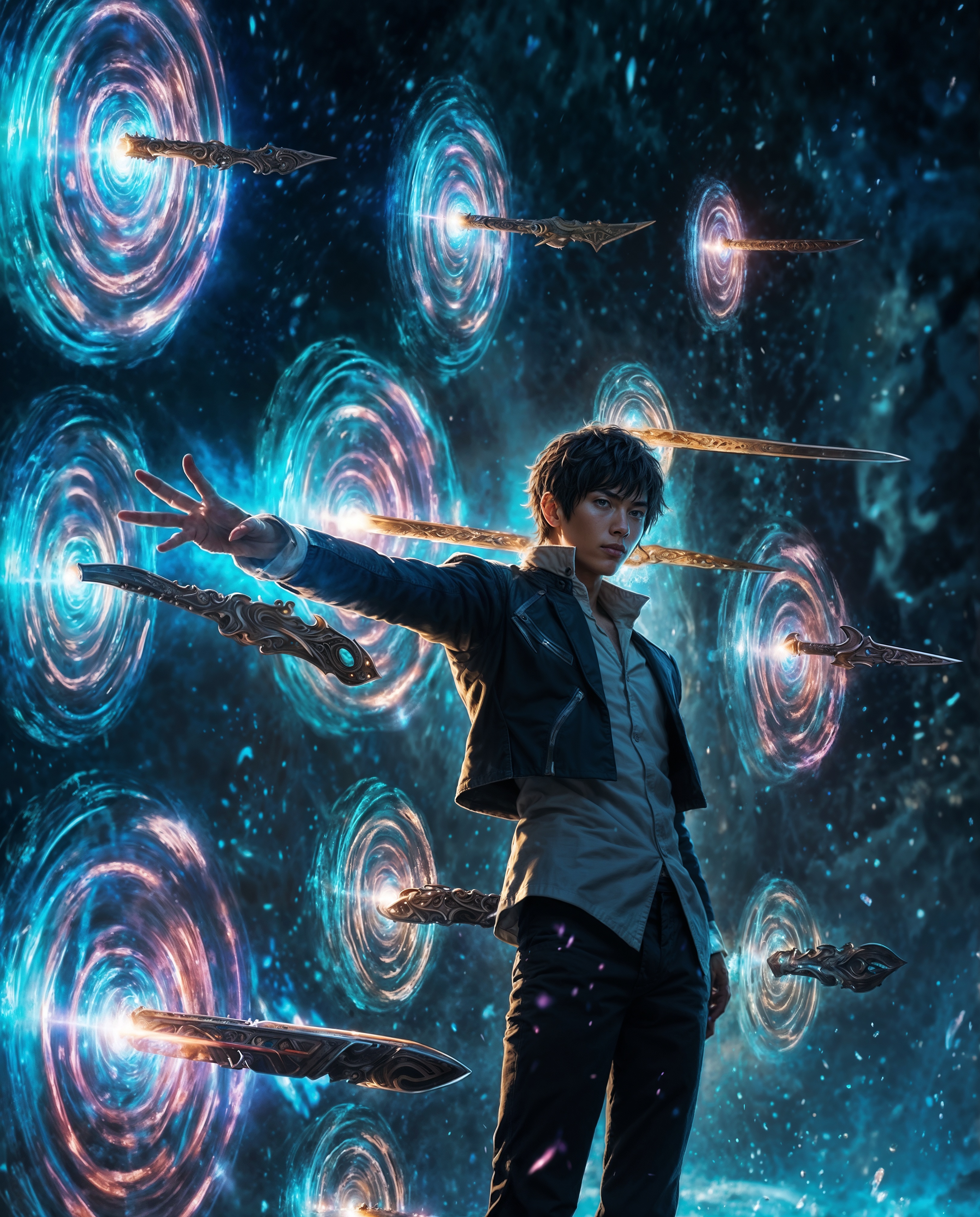 AI generated: Swordplay Magic (SD XL - Anime)