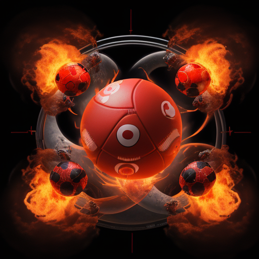 DreamShaper prompt: americanfootballist with flaming balls::3 prokaryo... - DreamShaper