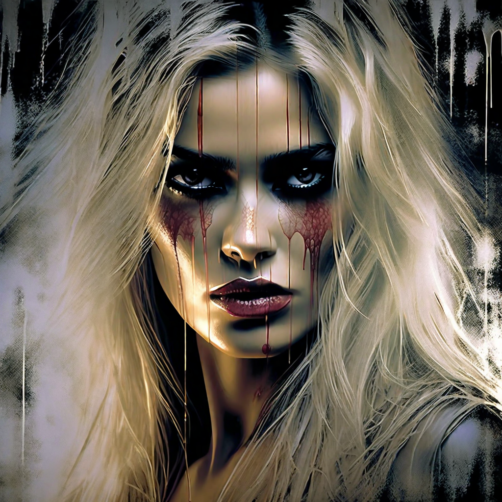 AI generated: "Enigmatic Crimson Maiden" (Stable Diffusion - Photography)