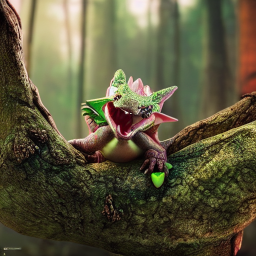Stable Diffusion prompt: Cute playful Baby Dragon, super ...