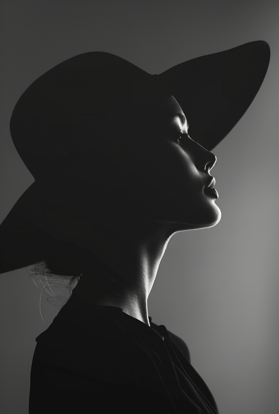 Midjourney prompt: a woman in a black and white photograph wearing a ... - Midjourney
