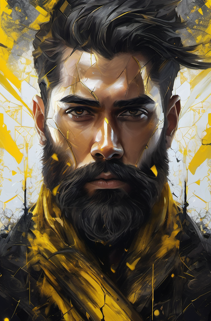 AI generated: Stable Diffusion prompt: epic digital portrait of a bearded man, in the sty... (Stable Diffusion - Portraits)