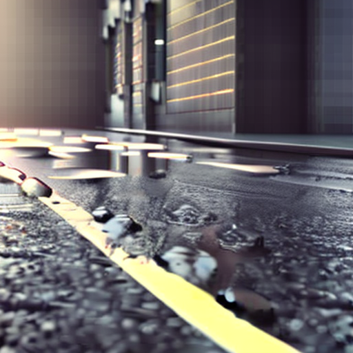 Stable Diffusion prompt: dark street with cinematic ligh...