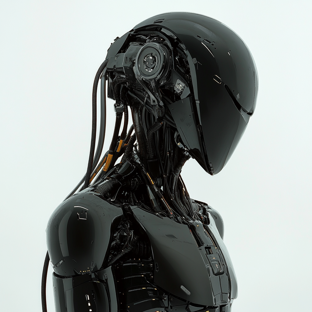 AI generated: Midjourney prompt: black robot (Midjourney - Concept Art)