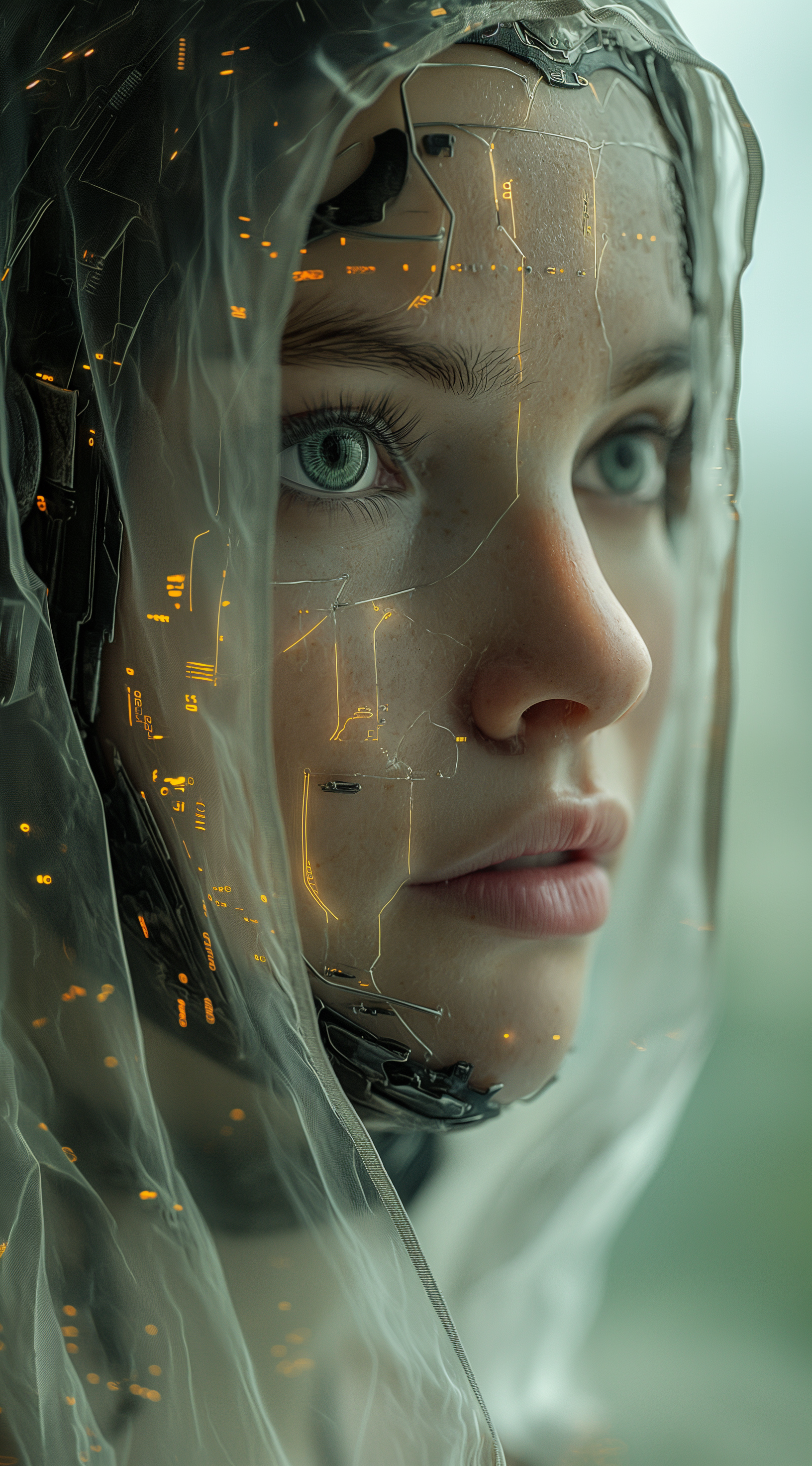 Midjourney prompt: robot, by zana alzawahiri, in the style of cyberpu... - Midjourney