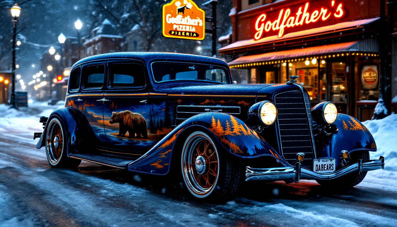 صورة مولدة بالذكاء الاصطناعي: Mobsters of the Midway (نموذج FLUX - طعام ومشروبات)