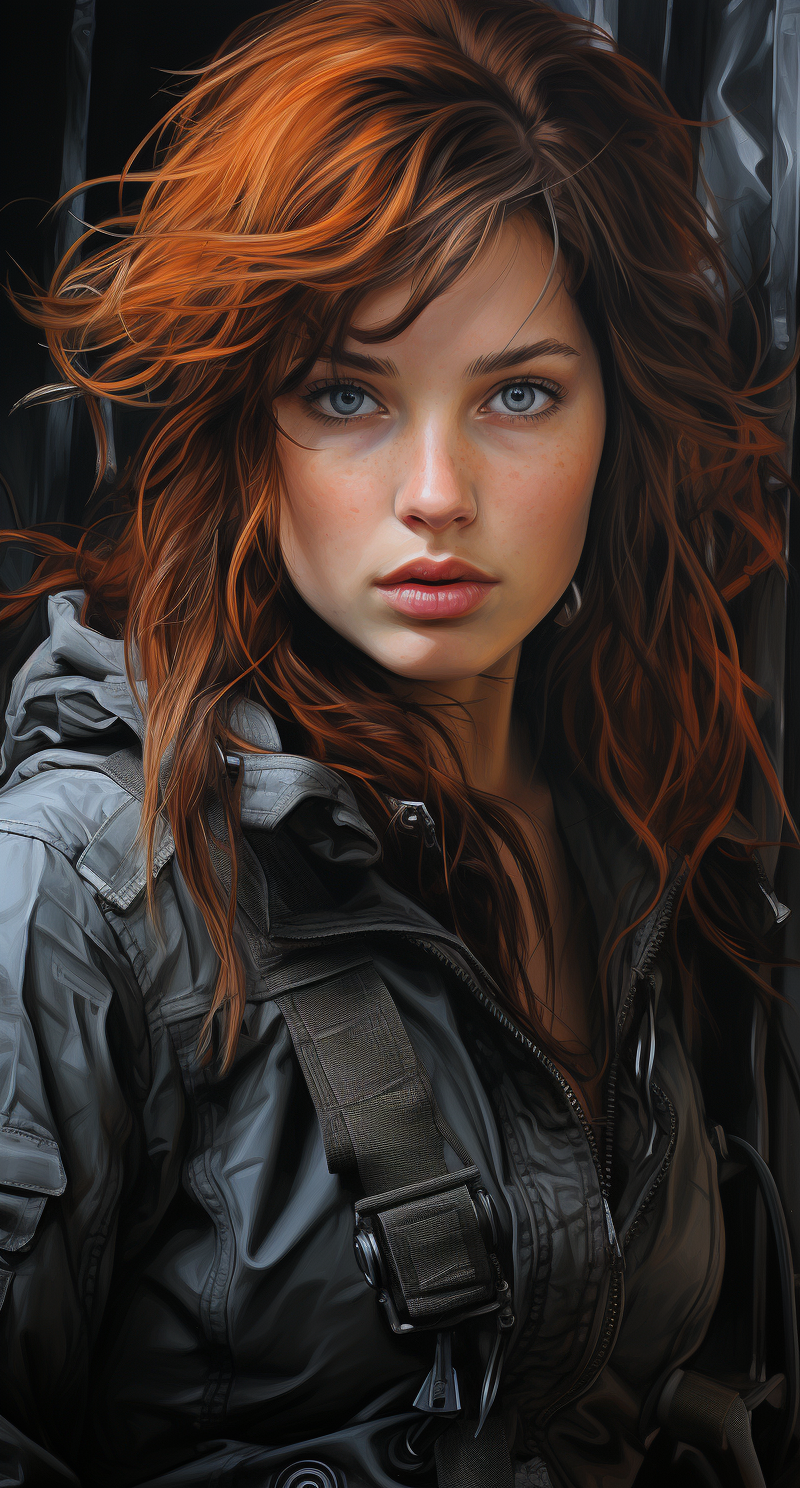 AI generated: Midjourney prompt: charcoal drawing of a girl by timothy, in the styl... (Midjourney - Portraits)