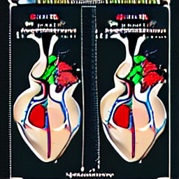 Stable Diffusion prompt: anatomy poster of human heart::