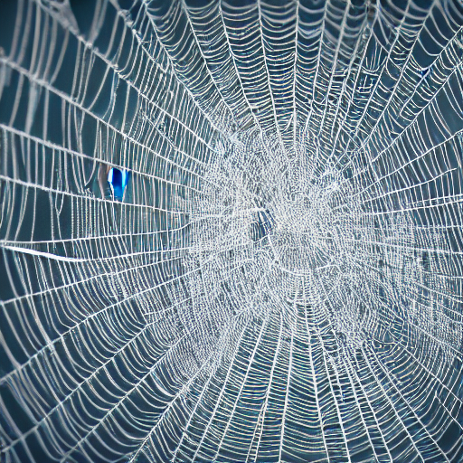 Stable Diffusion prompt: hypnotic spider web with very ma...