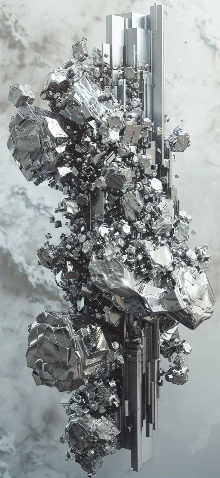 AI generated: Midjourney prompt: atoms 3d modeling of metals, in the style of danie... (Midjourney - 3d Renders)