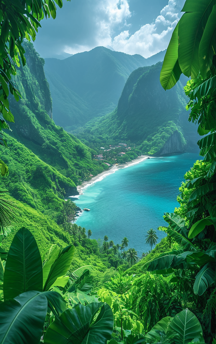 AI generated: Midjourney prompt: Beautiful nature of Bali island, rich details, per... (Midjourney - Landscapes)