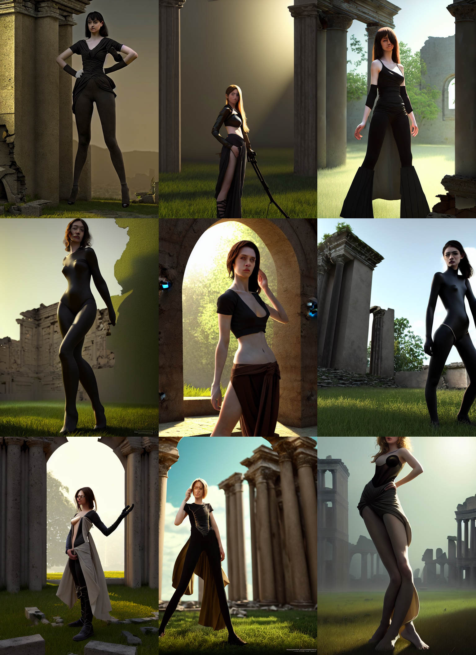 Stable Diffusion prompt: shadow and light, costume design...