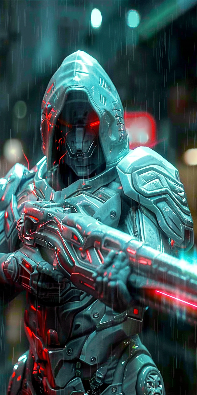 Midjourney prompt: ultra high definition photo, futuristic warrior in... - Midjourney