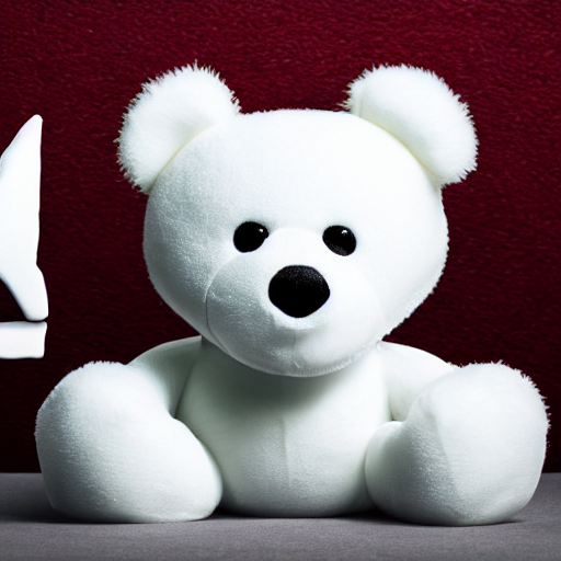 Stable Diffusion prompt: animated plush teddy bear peekin...