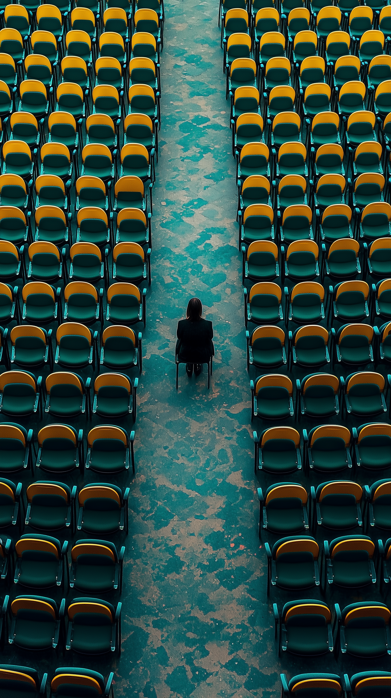 AI generated: Midjourney prompt: photography, long range shot, empty concert hall, ... (Midjourney - Photography)