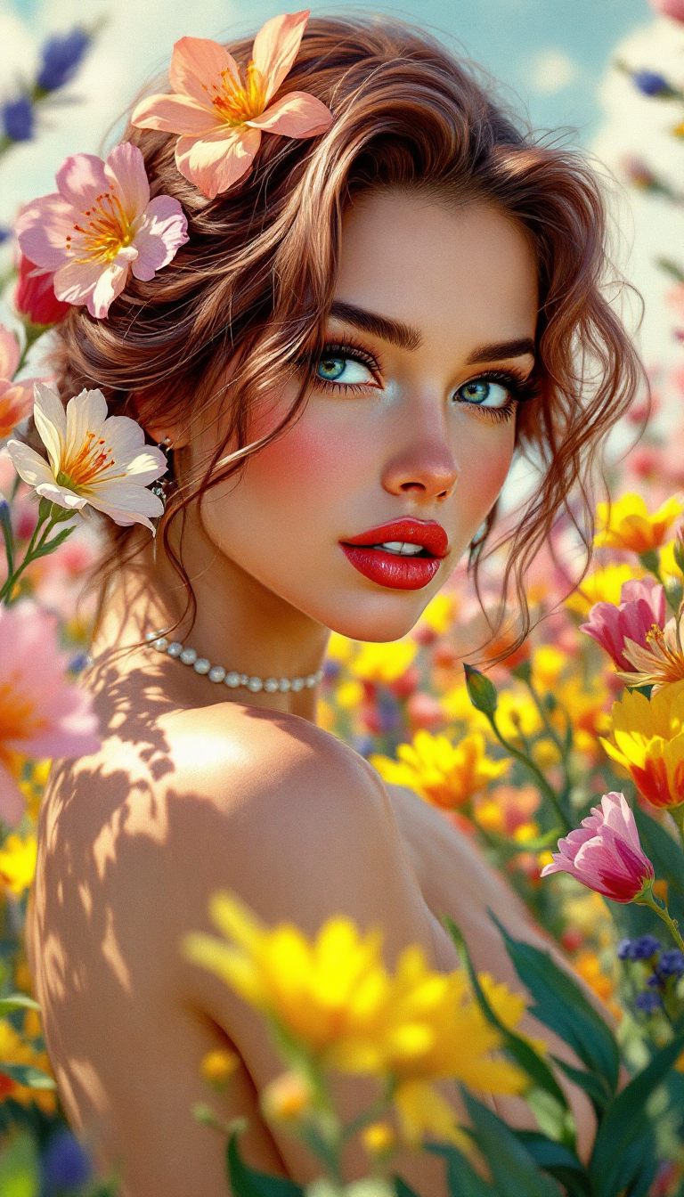 AI generated: FLUX prompt: A captivating depiction of a pin-up woman, inspire... (FLUX - Portraits)