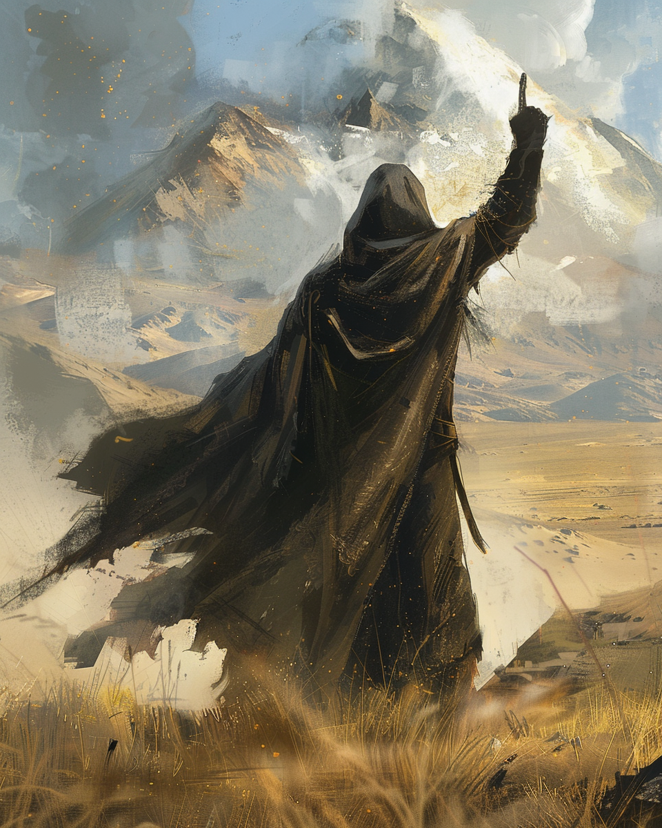 AI generated: Midjourney prompt: The body had an articulated arm with a fist raised... (Midjourney - Concept Art)