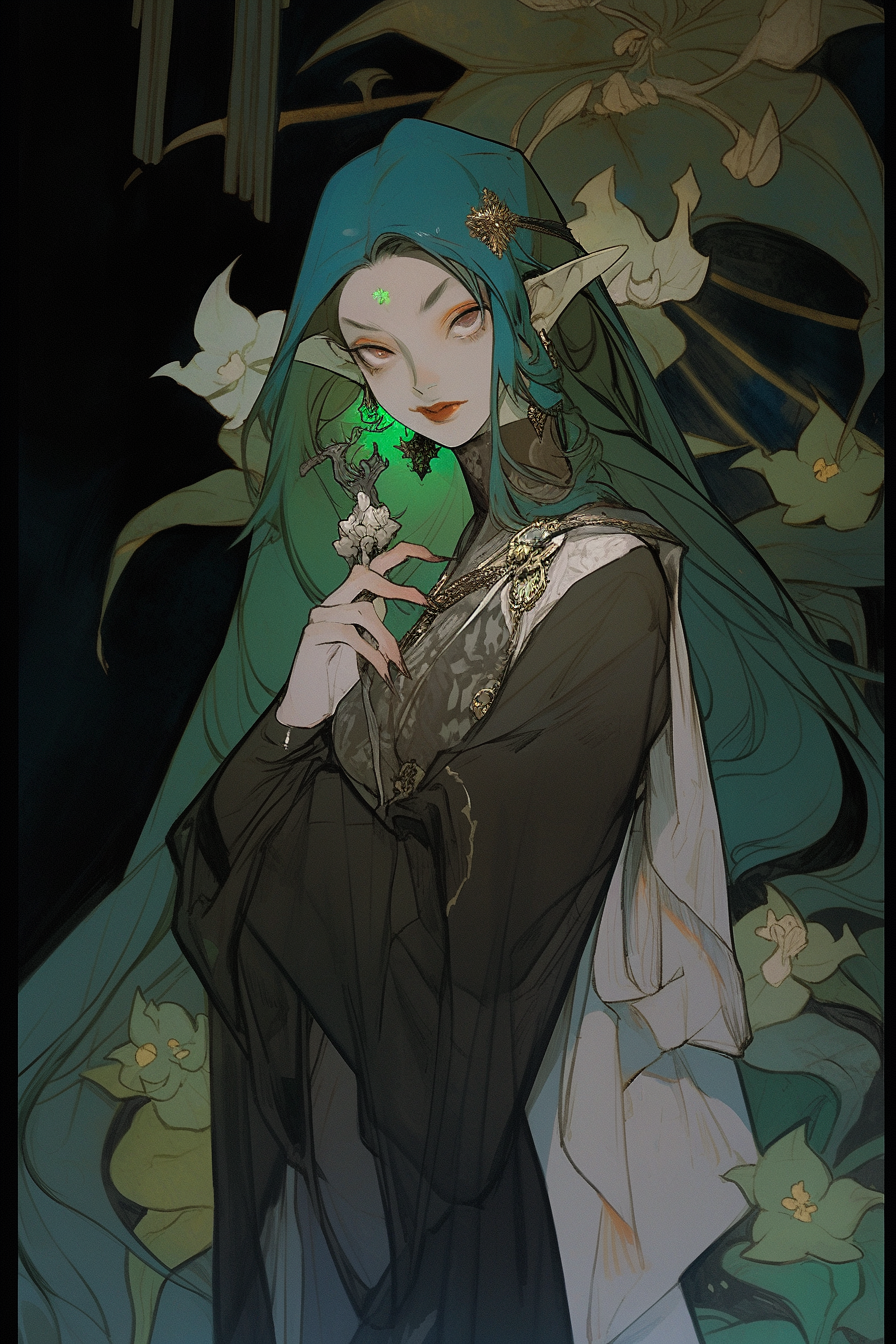 AI generated: Midjourney prompt: A mysterious anime sorcerer from the Tang dynasty ... (Midjourney - Anime)