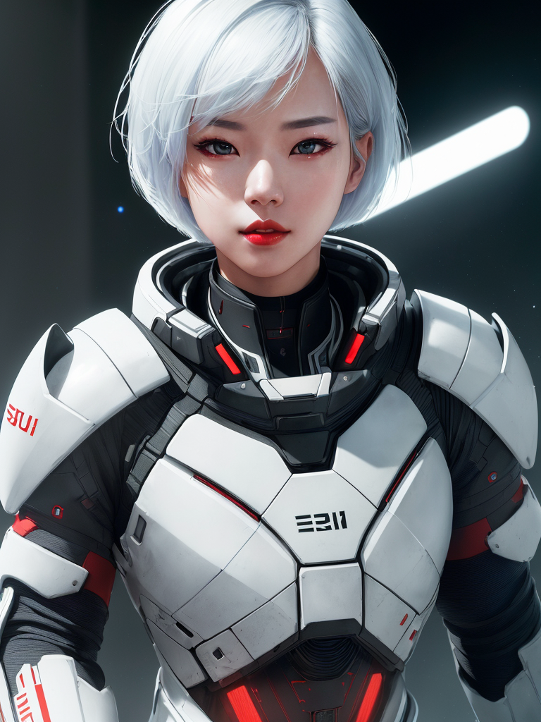 AI generated: DreamShaper prompt: (1girl, full body), (sci-fi action scene), Beautif... (DreamShaper - Concept Art)