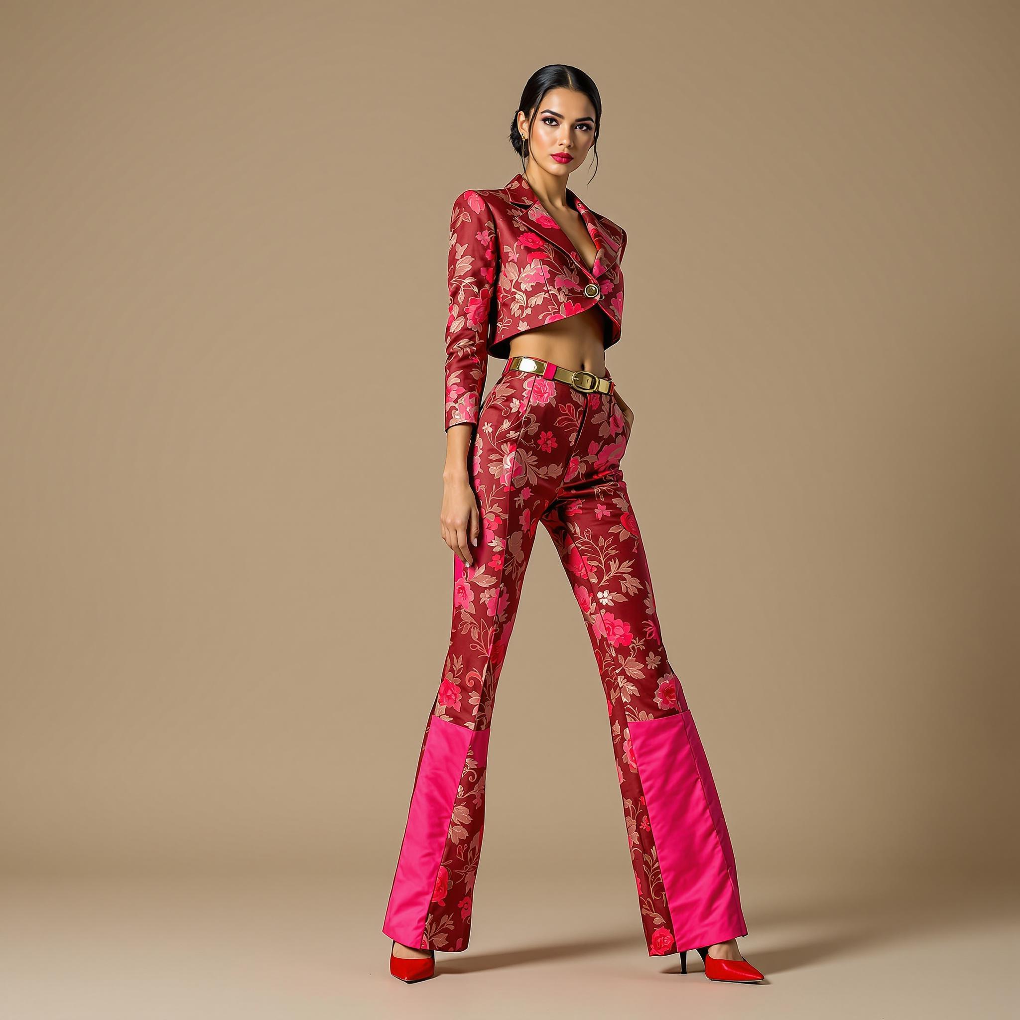 AI generated: FLUX prompt: Full-length portrait of a young adult woman, likel... (FLUX - Fashion)