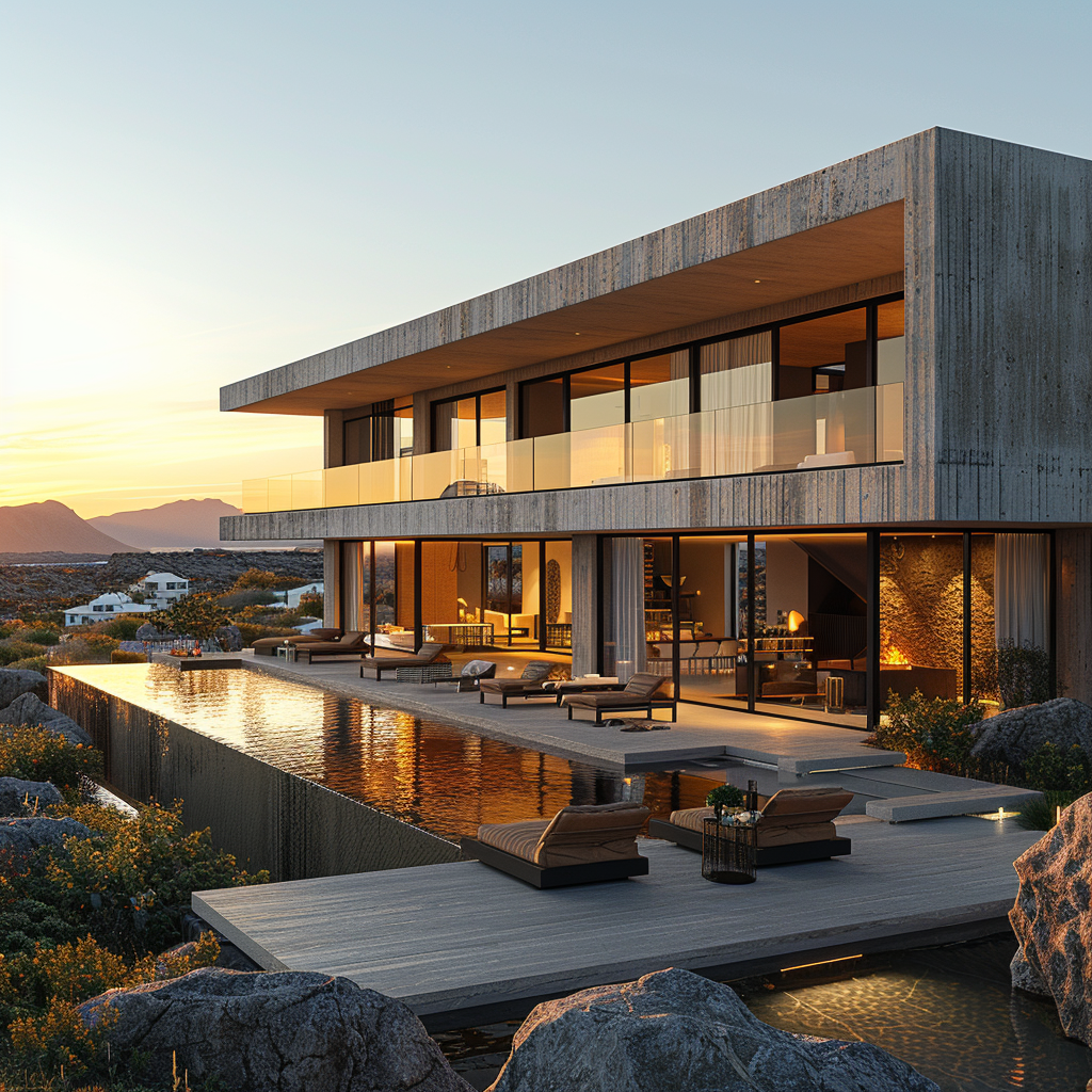 AI generated: Villa in Iceland (Midjourney - Architecture)
