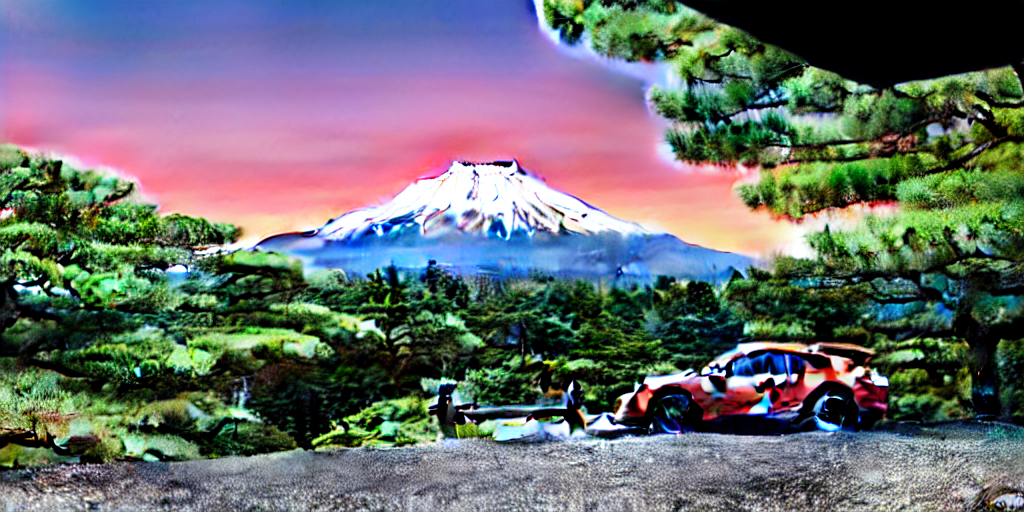 Stable Diffusion prompt: Japanese scenery, Mount Fuji. Ga...