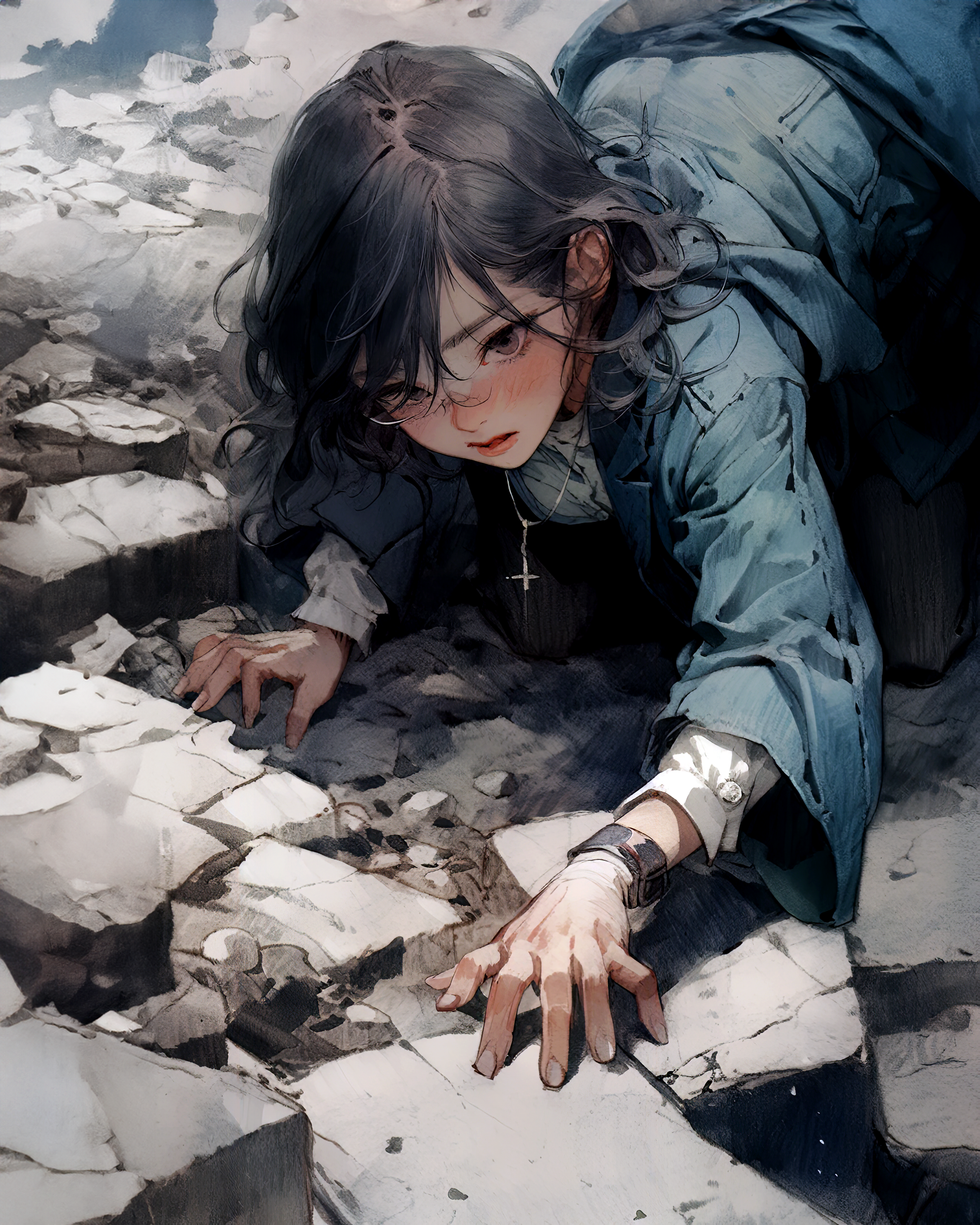 AI generated: Exorsism get back up. (Midjourney - Anime)
