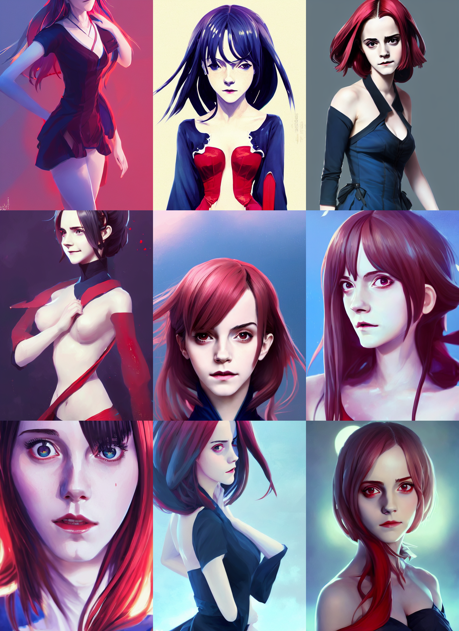 Stable Diffusion prompt: attractive Emma Watson as Hayasa...