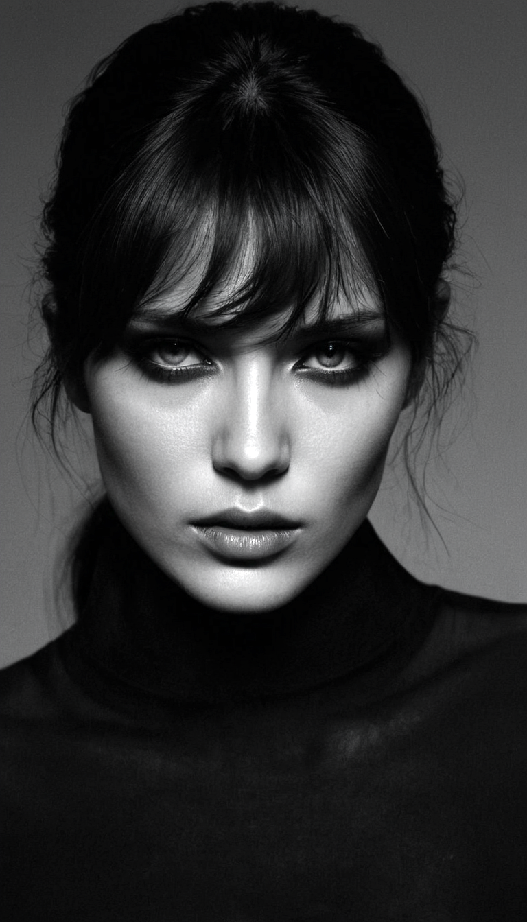 Stable Diffusion prompt: black and white photography, fas...