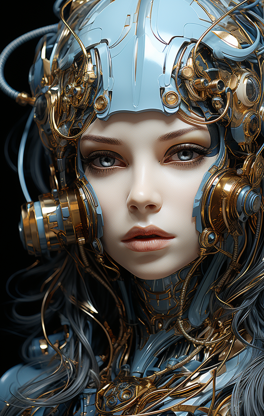 AI generated: Midjourney prompt: steamgirl by lisa bardi, in the style of hyper-det... (Midjourney - Portraits)