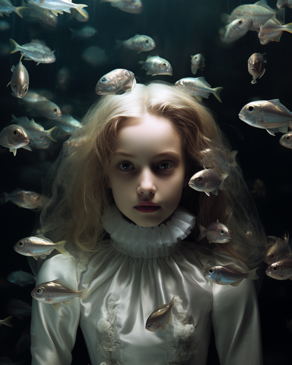 AI generated: Midjourney prompt: the cover page for magazine, intricate underwater ... (Midjourney - Photography)