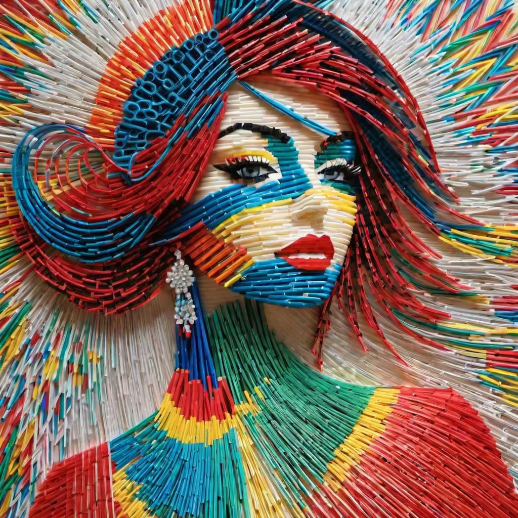 Stable Diffusion prompt: beautiful woman made entirely of...