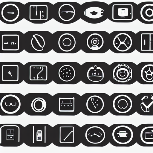 Stable Diffusion prompt: appliance icons, 2d icons, refri...