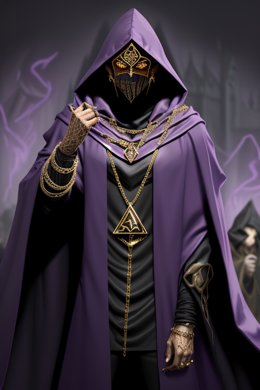 Real Shadow Wizard DreamShaper prompt: Shadow wizard money gang, in purple c...