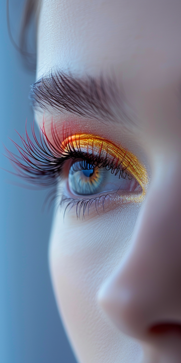 AI generated: Midjourney prompt: A woman's eye is shown with the focus on her eyela... (Midjourney - Photography)
