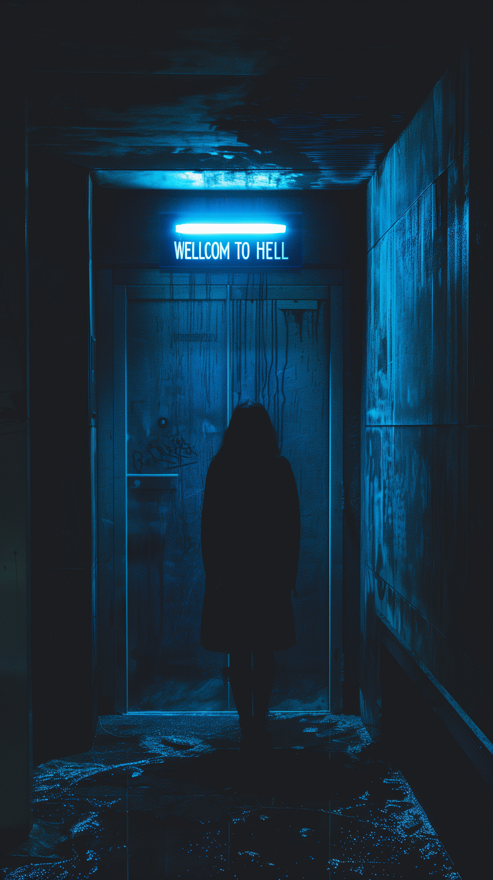 AI generated: Midjourney prompt: photography, nighttime scene centered on an entran... (Midjourney - Photography)
