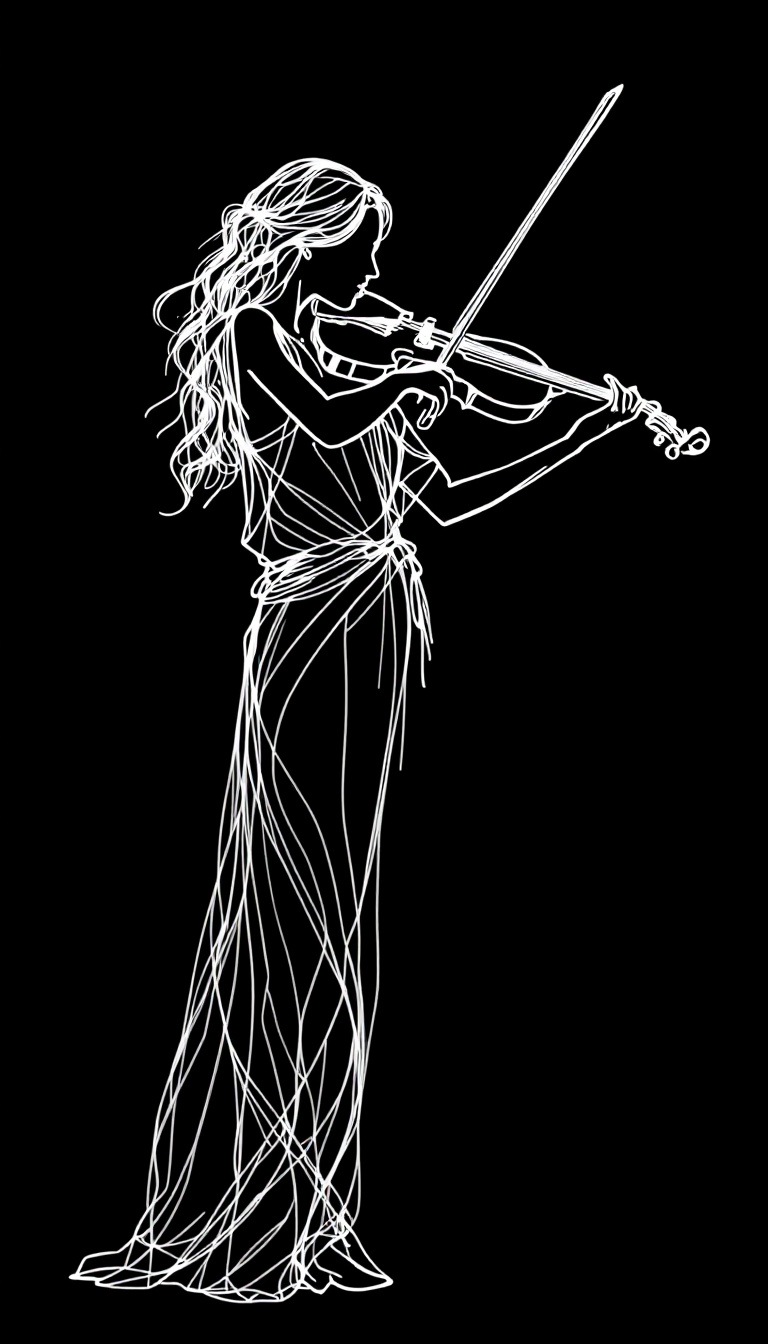 AI generated: FLUX prompt: Minimalist line art drawing depicting the full bod... (FLUX - Portraits)