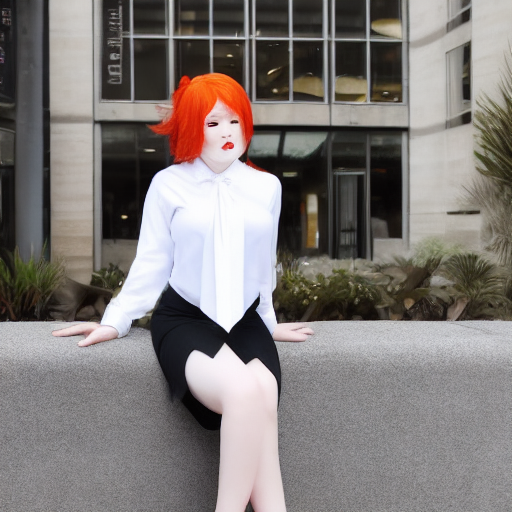 Stable Diffusion prompt: a woman with red hair wearing a ...