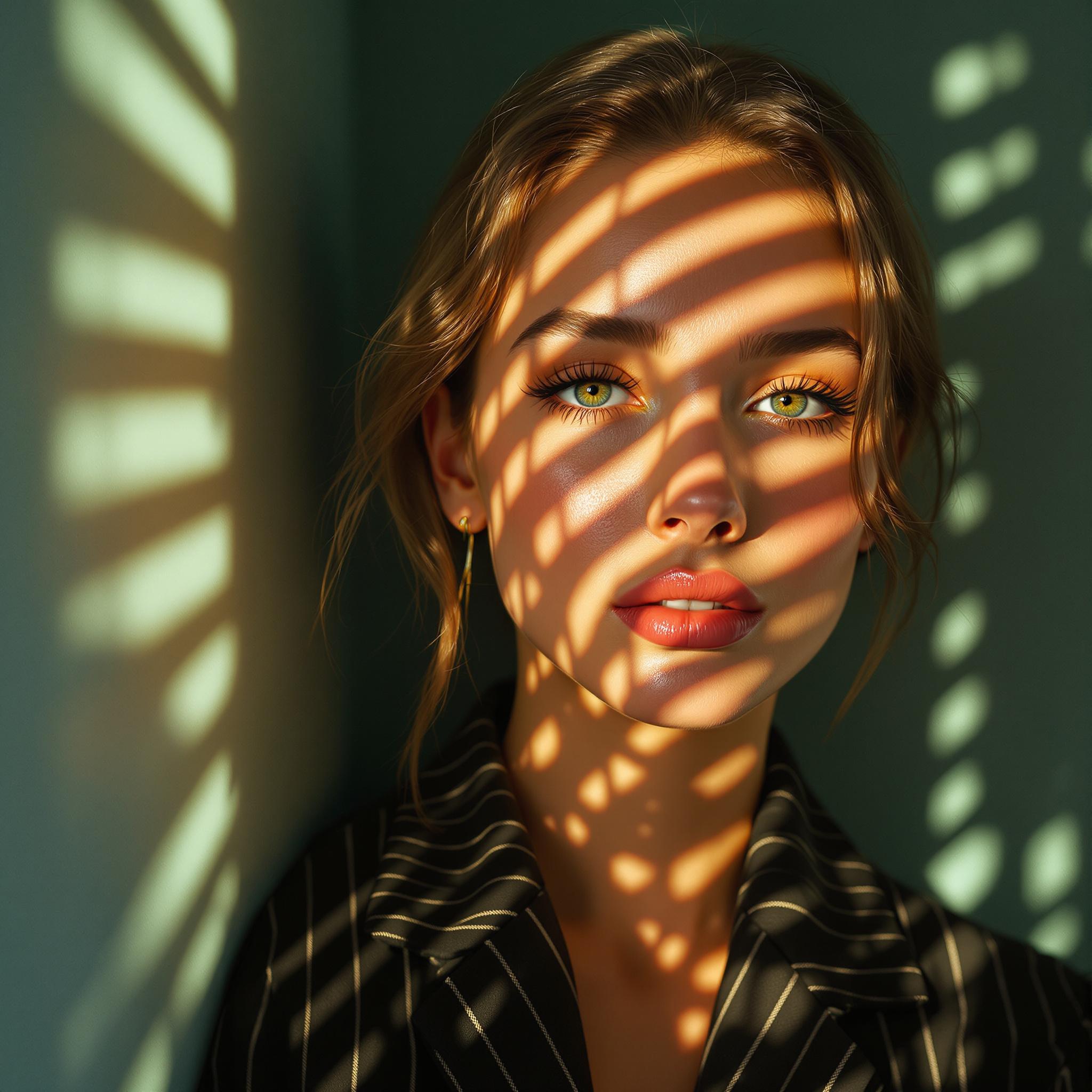 FLUX prompt: A hyperrealistic close-up portrait of a woma...