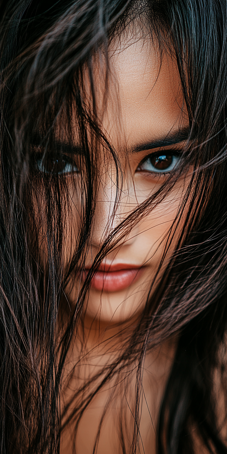 صورة مولدة بالذكاء الاصطناعي: Midjourney prompt: high definition photo, stunning Asian model, close... (نموذج Midjourney - تصوير فوتوغرافي)