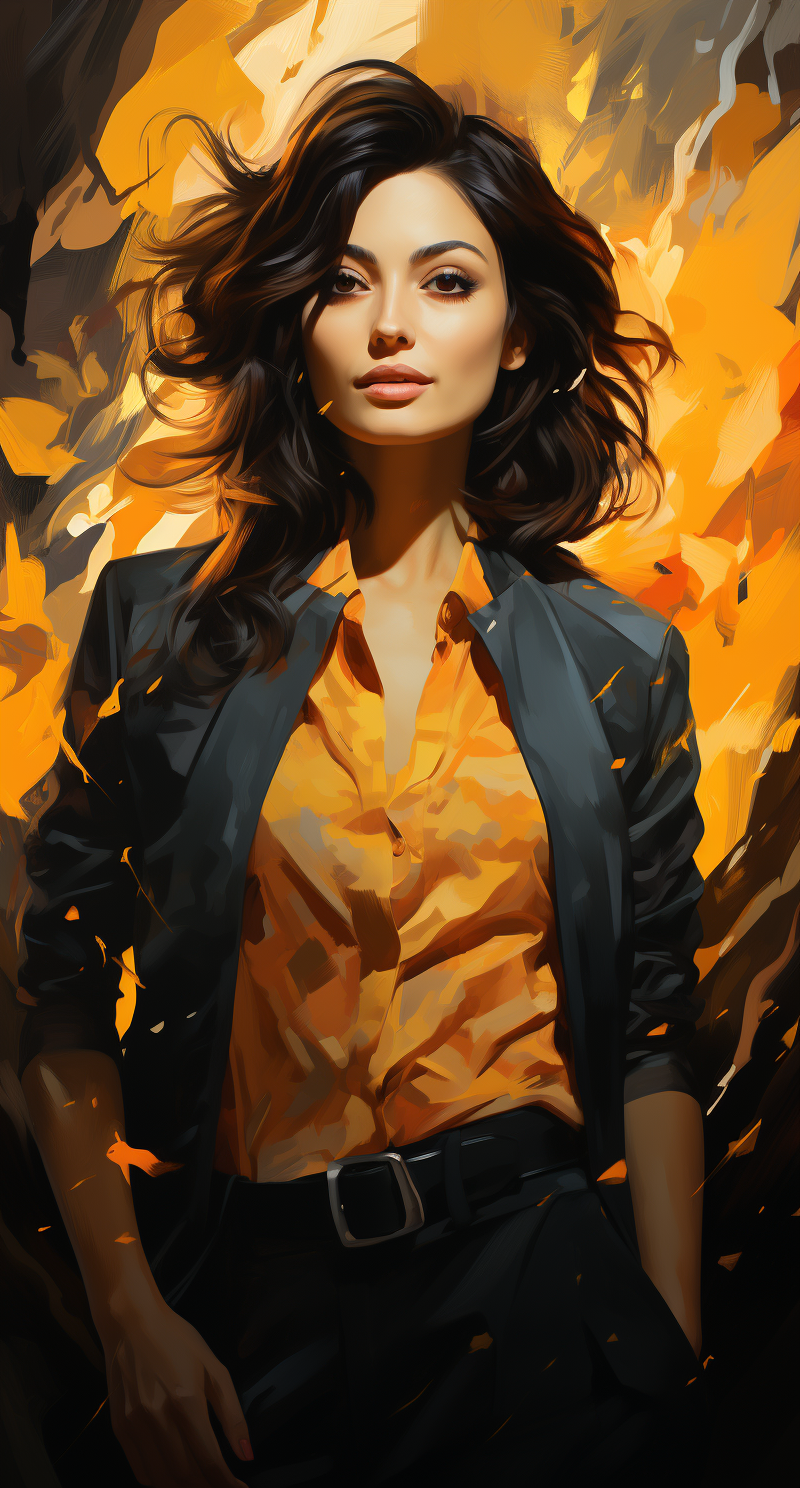 صورة مولدة بالذكاء الاصطناعي: Midjourney prompt: masterpiece portrait of Nazanin Boniadi, dramatic ... (نموذج Midjourney - صور شخصية)