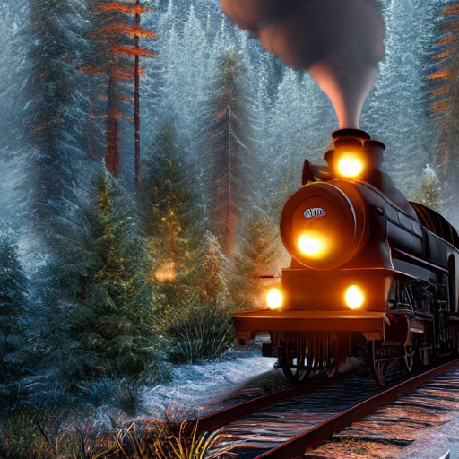 Stable Diffusion prompt: Disney style, steam train drivin...