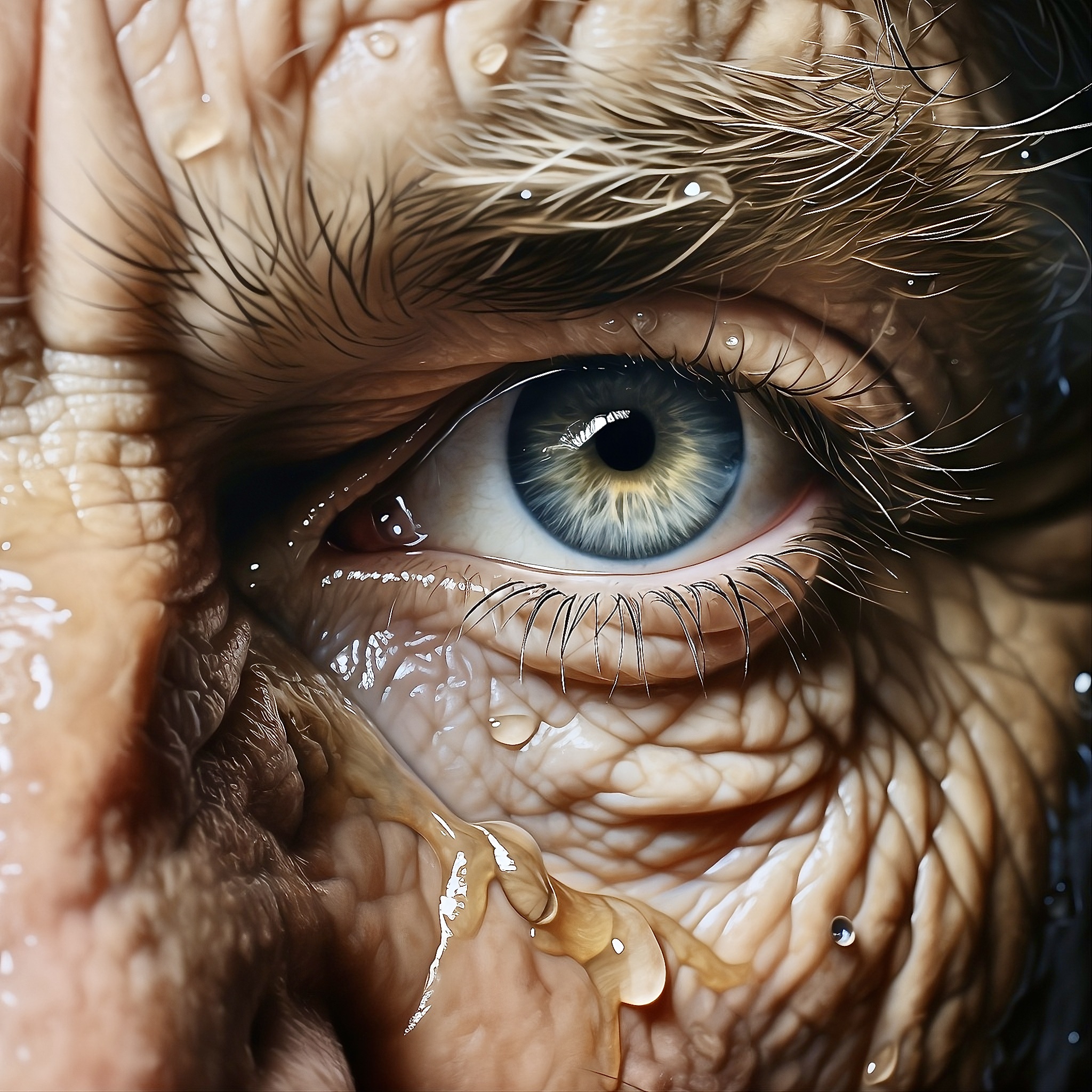 صورة مولدة بالذكاء الاصطناعي: Intense Eye (نموذج Midjourney - تصوير فوتوغرافي)