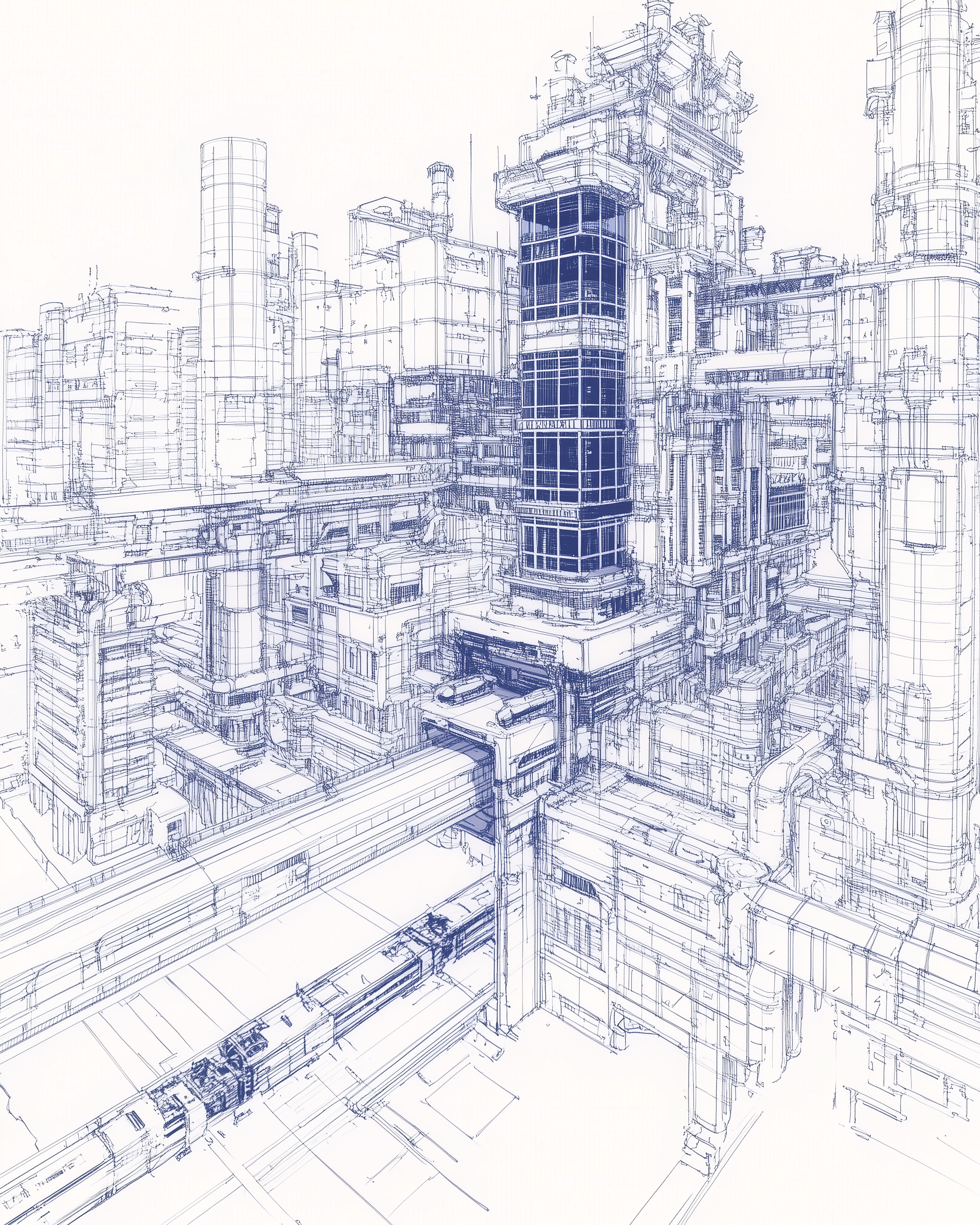AI generated: Midjourney prompt: isometric, multiple layers of futuristic city on o... (Midjourney - Concept Art)